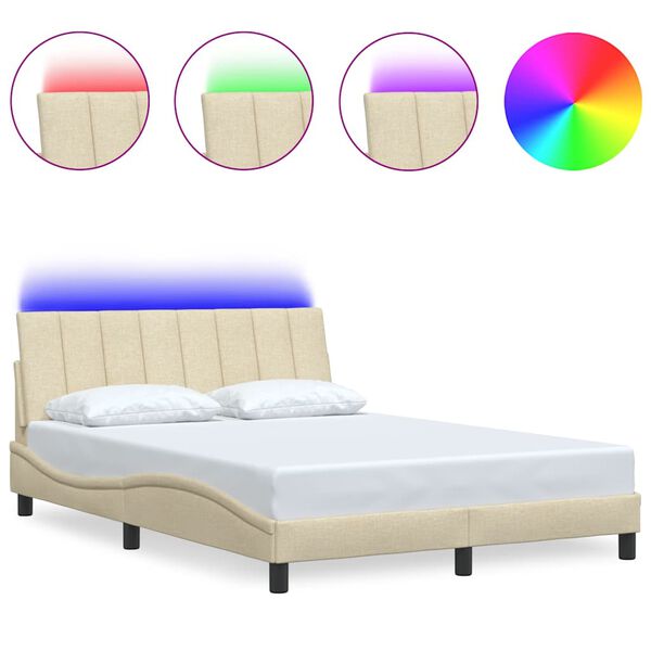 vidaXL R&aacute;m postele bez matraca Hanko kr&eacute;mov&aacute; 140x200 cm l&aacute;tka