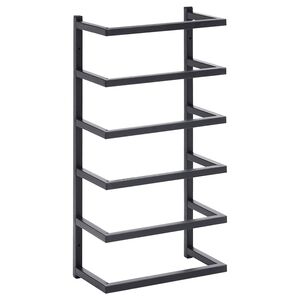 vidaXL Stojan na uter&aacute;ky čierny 24x12x48 cm oceľ