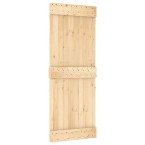 vidaXL Posuvn&eacute; dvere NARVIK Pr&iacute;rodn&aacute; a čierna 80 x 210 cm (152,5 cm)