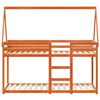 vidaXL Poschodová posteľ so strechou voskovohnedá 75x190 cm borovica