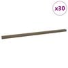 vidaXL Schodov&eacute; hrany 30 pcs Hned&aacute; 67 x 3.5 x 3 cm Hlin&iacute;k