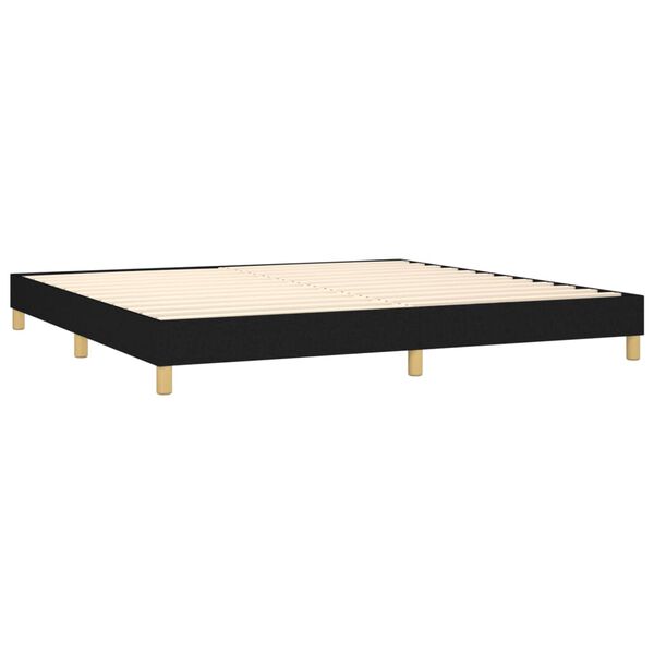 vidaXL Boxspring posteľ s matracom čierna 200x200 cm l&aacute;tka