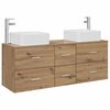 vidaXL Set kabinetov do k&uacute;peľne 3 ks Dub artisan 49,5 x 41 x 63 cm