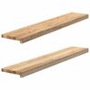 vidaXL Okenn&yacute; parapet 2 ks 110x20x2 cm neo&scaron;etren&yacute; dubov&yacute; mas&iacute;v