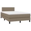 vidaXL Boxspring posteľ s matracom sivohned&yacute; 120x200 cm l&aacute;tka