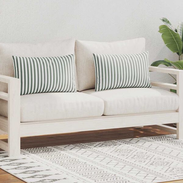 vidaXL Z&aacute;hradn&yacute; vank&uacute;&scaron; 2 ks pruhovan&yacute; vzor 60x40 cm siv&yacute;