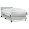 vidaXL Posteľn&yacute; r&aacute;m boxsping s matracom bledosiv&yacute; 90x220 cm zamat