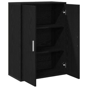 vidaXL Serv&iacute;rovacia skriňa Čierny dub 60 x 31 x 84 cm Kompozitn&eacute; drevo
