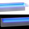 vidaXL Vodopádový prepad s RGB LED diódami nehrdzavejúca oceľ 90 cm