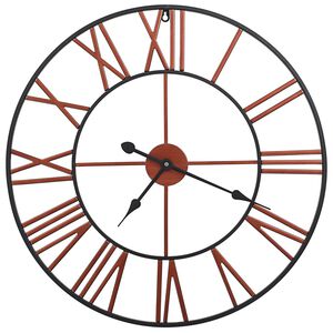 vidaXL N&aacute;stenn&eacute; hodiny červen&eacute; 58 cm kovov&eacute;