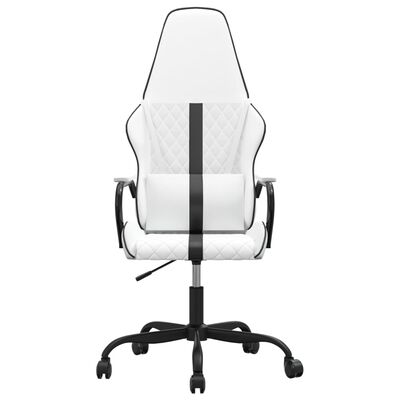 vidaXL Herná stolička biela a čierna umelá koža