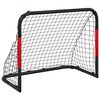 vidaXL Futbalov&aacute; br&aacute;nka so sieťou červeno-čierna 90x48x71 cm oceľ