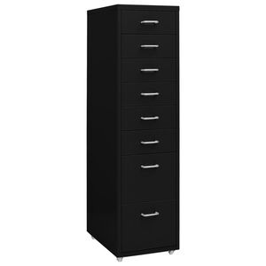 vidaXL Mobiln&aacute; kartot&eacute;ka čierna 28x41x109 cm kov