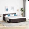 vidaXL Posteľ boxspring s matracom Tmavo hned&aacute; 180 x 200 cm l&aacute;tka