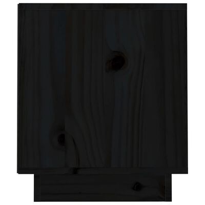vidaXL TV skrinka čierna 70x34x40 cm borovicový masív