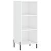 vidaXL Komoda leskl&aacute; biela 34,5x32,5x90 cm kompozitn&eacute; drevo