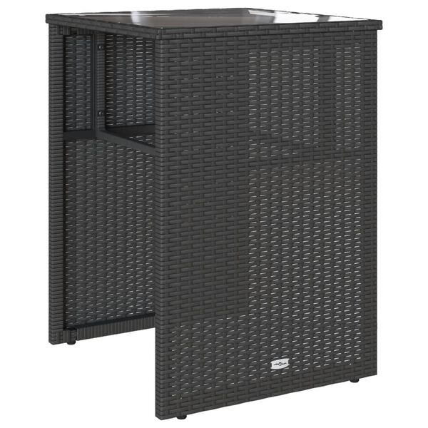 vidaXL 3-dielna bistro súprava s vankúšmi čierna polyratanová