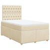vidaXL Boxspring posteľ s matracom krémová 120x190 cm látka