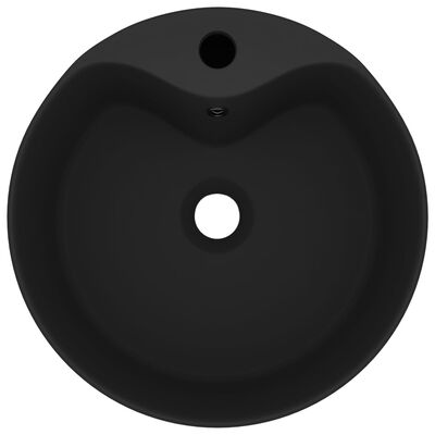 vidaXL Luxusné umývadlo, prepad, matné čierne 36x13 cm, keramika