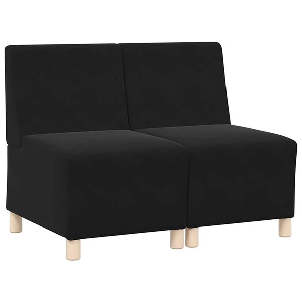 vidaXL Bezr&uacute;čkov&aacute; modul&aacute;rna sofa jednotka 2 pcs Čierna 55 x 74 x 82 cm