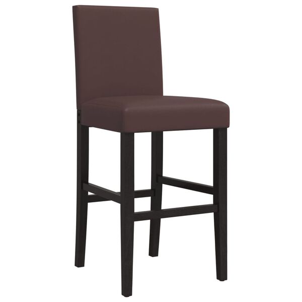 vidaXL Barov&eacute; stoličky 2 ks mas&iacute;vny kaučukovn&iacute;k a umel&aacute; koža