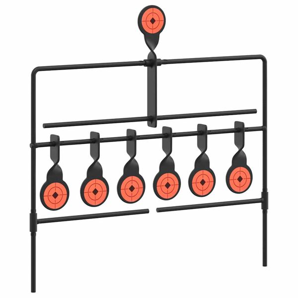 vidaXL Zresetovateľný terč Čierna 38 x 20,5 x 33 cm Oceľ