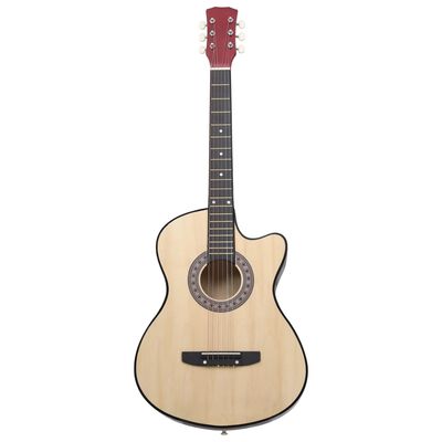 vidaXL Folková akustická gitara Cutaway so 6 strunami 38" lipové drevo