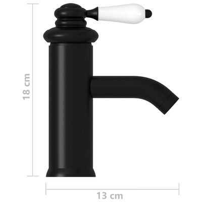 vidaXL Kúpelňová vodovodná batéria čierna 130x180 mm