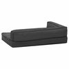 vidaXL Ergonomick&yacute; matrac pre psa 75x53 cm ľanov&yacute; vzhľad fl&iacute;s tmavo&scaron;ed&yacute;