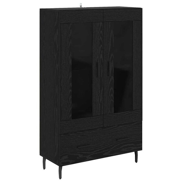 vidaXL Highboard Čierny dub 69,5 x 31 x 115 cm Kompozitn&eacute; drevo