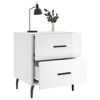 vidaXL Nočn&eacute; stol&iacute;ky 2 ks leskl&eacute; biele 40x35x47,5 cm kompozitn&eacute; drevo