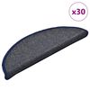 vidaXL Schodov&eacute; rohože 30 ks 56x17x3 cm tmavo&scaron;ed&eacute; a modr&eacute; polkruhov&eacute;
