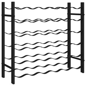vidaXL Stojan na v&iacute;no pre 36 flia&scaron; čierny kovov&yacute;