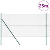 vidaXL Stĺp na plot. Zelen&aacute; 25 x 1,2 m (25 x 25 mm sieť) Ocel a PVC