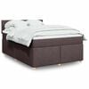 vidaXL Boxspring posteľ s matracom tmavohned&aacute; 140x190 cm l&aacute;tka