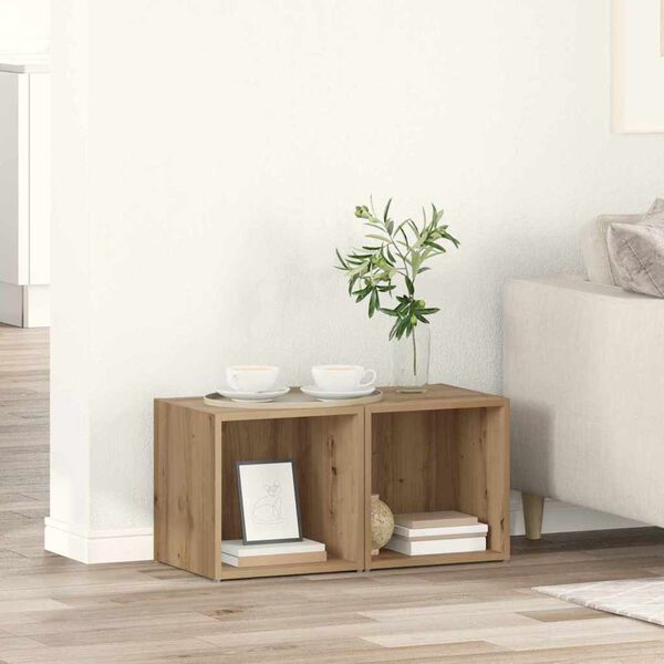 vidaXL Zostava TV skriniek 2 pcs Remeseln&yacute; dub 37 x 35 x 37,5 cm