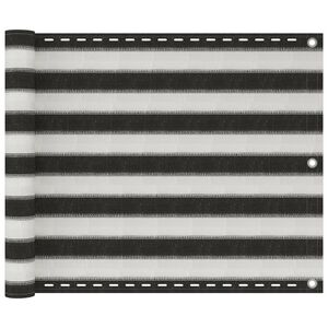 vidaXL Tieniaca plachta na balk&oacute;n z HDPE, 75x400 cm, antracitov&aacute; a biela