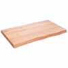 vidaXL N&aacute;stenn&aacute; polica bledohned&aacute; 100x60x(2-6) cm o&scaron;etren&yacute; mas&iacute;vny dub