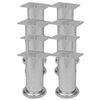 vidaXL Okr&uacute;hle nohy na pohovku 8 ks 120 mm chr&oacute;mov&eacute;