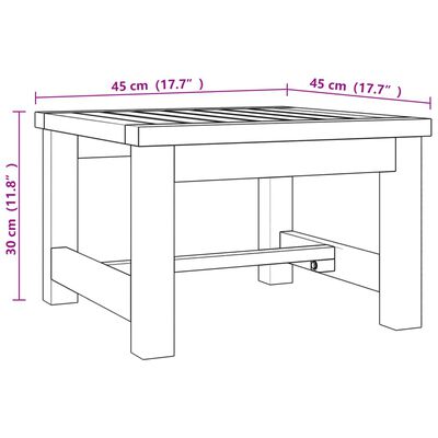 vidaXL Konferenčný stolík 45x45x30 cm, tíkový masív
