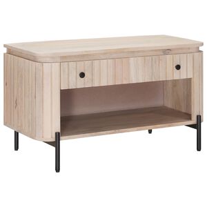 vidaXL Lavička na top&aacute;nky so z&aacute;suvkou s poličkou 85 x 37 x 48 cm