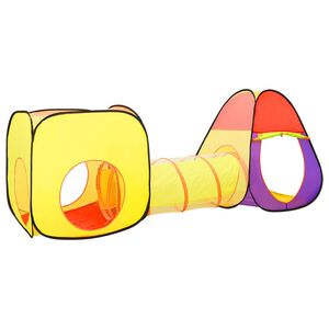 vidaXL Detský stan na hranie viacfarebný 255x80x100 cm