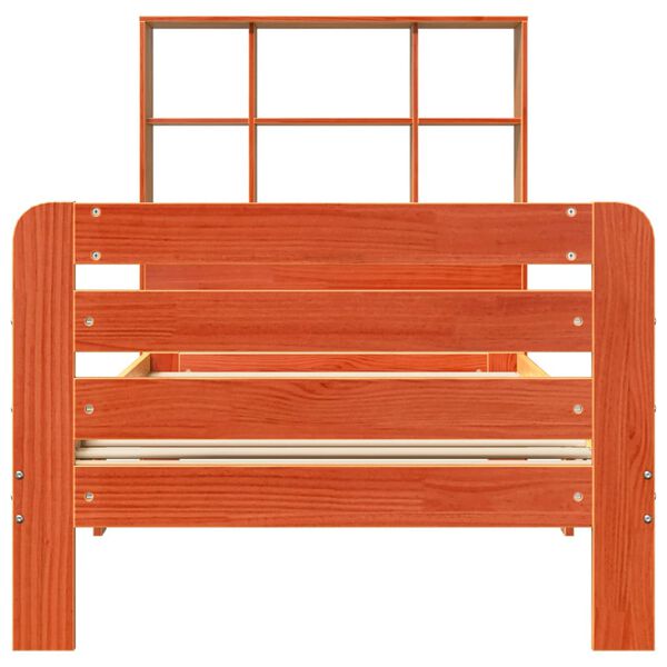 vidaXL Posteľ bez matraca voskovo hned&aacute; 90x190cm mas&iacute;vna borovica