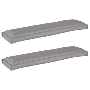 vidaXL Sada vank&uacute;&scaron;ov na palete 2 pcs Siv&aacute; 150 x 40 x 8 cm