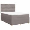 vidaXL Posteľn&yacute; r&aacute;m boxspring s matracom sivohned 160x200 cm l&aacute;tka