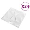 vidaXL N&aacute;stenn&eacute; panely 24 pcs Diamond Biele 50 x 50 cm XPS Pena