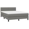 vidaXL Boxspring posteľ s matracom tmavosiv&aacute; 140x190 cm l&aacute;tka