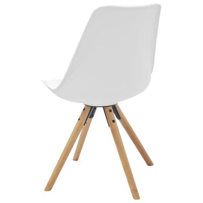 vidaXL Jedálenské stoličky 4 ks biele umelá koža