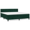 vidaXL Posteľn&yacute; r&aacute;m boxsping s matracom tmavozelen&yacute; 180x200 cm zamat