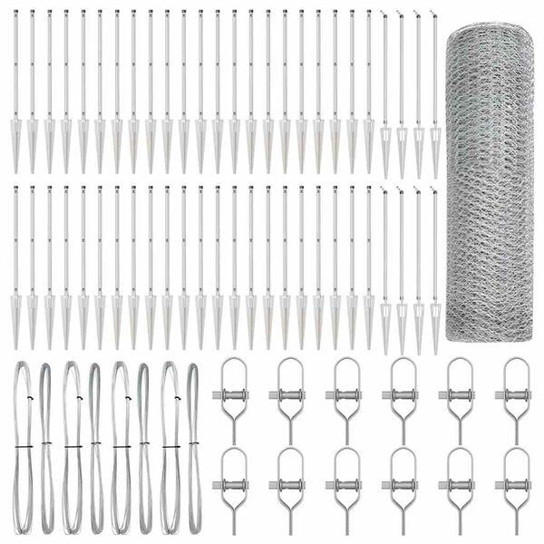 vidaXL Stĺp na plot. Strieborn&aacute; 100 x 0,4 m (13 mm mriežka) Oceľ